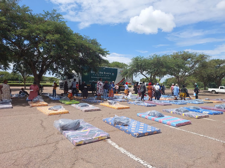 Gift of the Givers donated mattresses and blankets to affected residents.