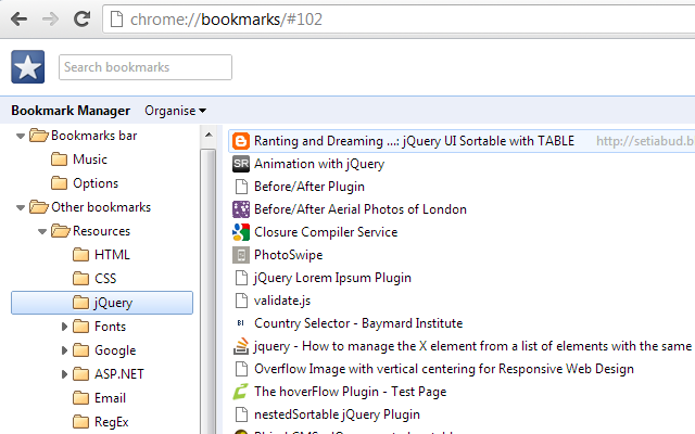 Open Bookmark Manager Preview image 2