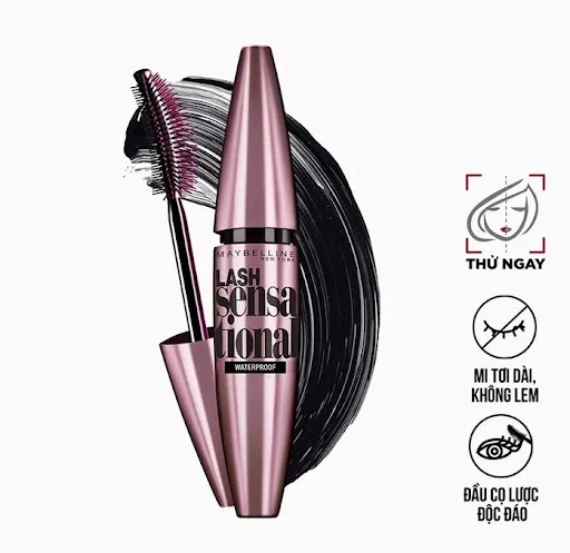 Mascara Làm Tơi Mi, Nâng Mi Maybelline Lash Sensational Waterproof 10ml