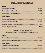 Parotta Gully menu 1