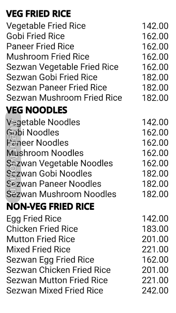 R.K.Biriyani menu 