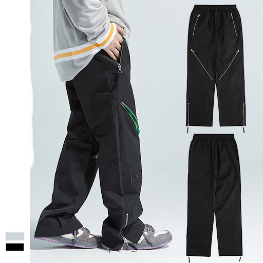 Title 4, Mens Zipper Sports Straight Pants Casual Hip H...
