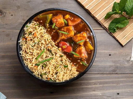 Veg Fried Rice + Chilly Paneer Gravy Bowl