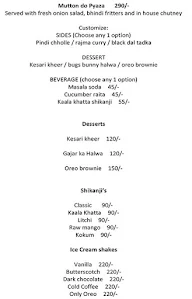 Kulchewala & Co menu 1