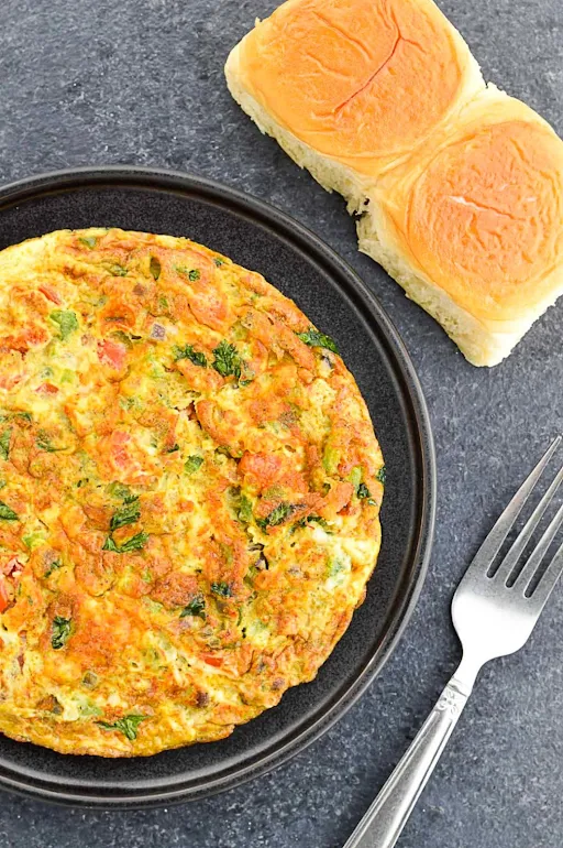 Masala Omelette + (2 pcs) Pav or Single Bun Maska