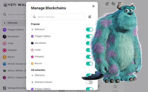 Yeti: Web3.0 Blockchain Wallet