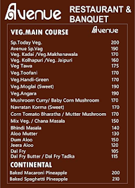 Avenue Restaurant & Banquet menu 4