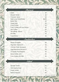 Roof Garden menu 1