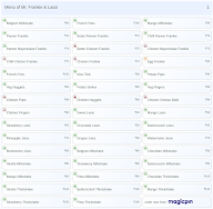 Mr. Frankie & Lassi menu 1