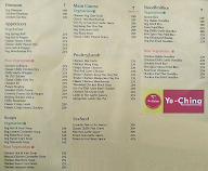 Yo China Cafe menu 1