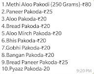 Madhoram Pakode Wala menu 2