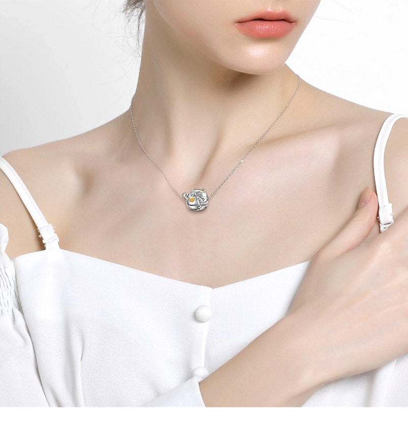 Title 7, Zhaocai Cat Beads Hefeng Serija 925 Sterling Sr...