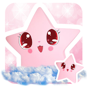 Cute Baby pink Star Kawaii Theme  Icon