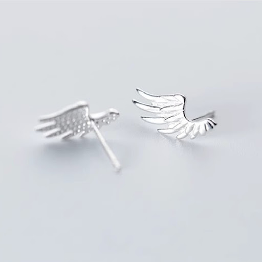 Title 2, Lady Temperament Simple Wing Ear Studs, elegant...