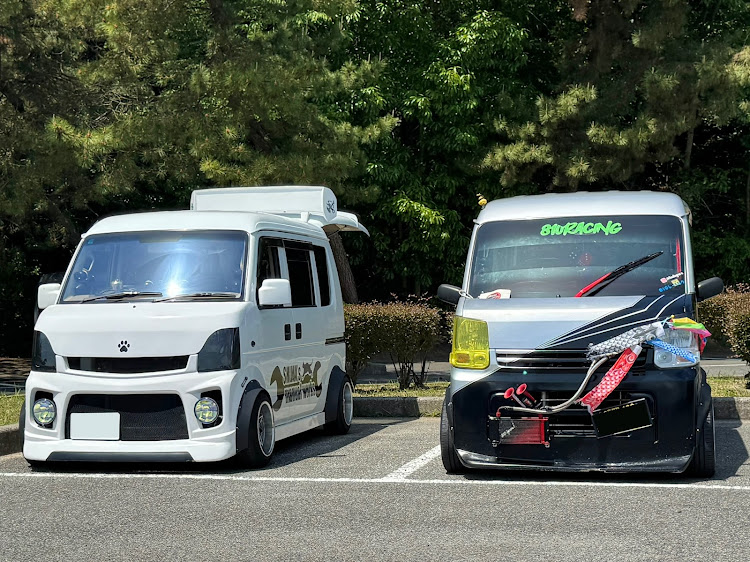 エブリイバンの鷲羽山MT・新緑と愛車・GW・箱バンレーシングに関するカスタム事例の投稿画像9枚目