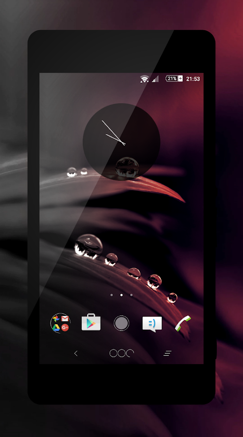 Android application RainDrops Premium Theme screenshort