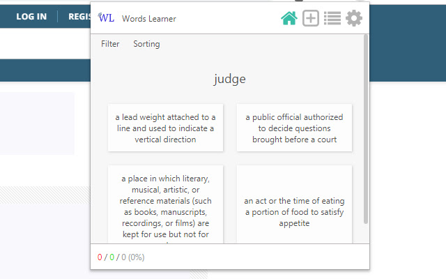 Words Learning chrome extension