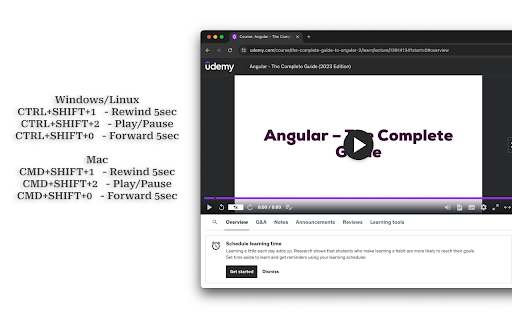 Udemy Playback Control Preview 1