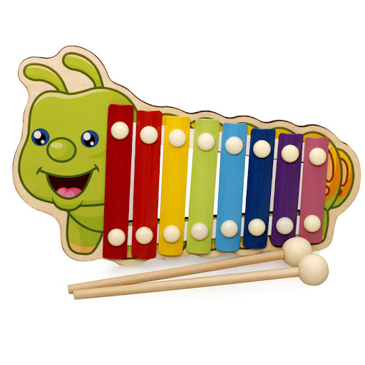 Title 4, Wooden Cartoon Animal Octave Player Knocking Pi...