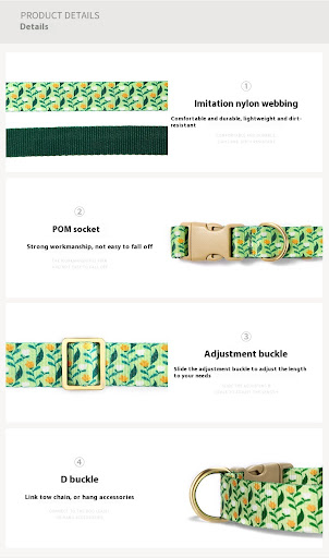 Title 11, Nylon Ribbon Pet Collar With Flower Series. Com...