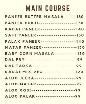 Roti Sabji.Com menu 