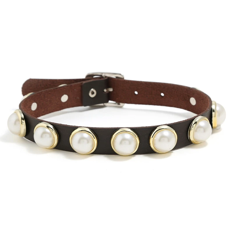 Title 4, Collier ras de cou en cuir pour femme, gothique...