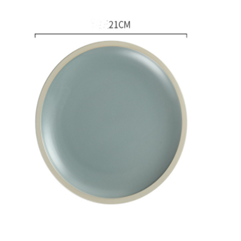 Morandi Keramiek Matte Westerse Dinerbord Huishouden Ronde Tafelgerei Set Platte Bord Pasta Cake