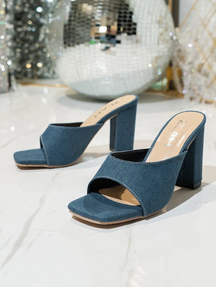 Title 6, Damen High Heel Sandalen mit eckiger Zehenparti...