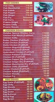 Malabar Hotel menu 3