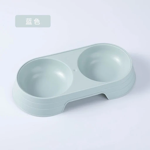 Macaron Pet Double Cat Bowl Plastic Kitten Dog Food Drinking Tray Feeder Cat Feeding Pet Supplies