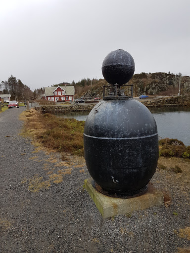 WW2 mine on display, Visnes