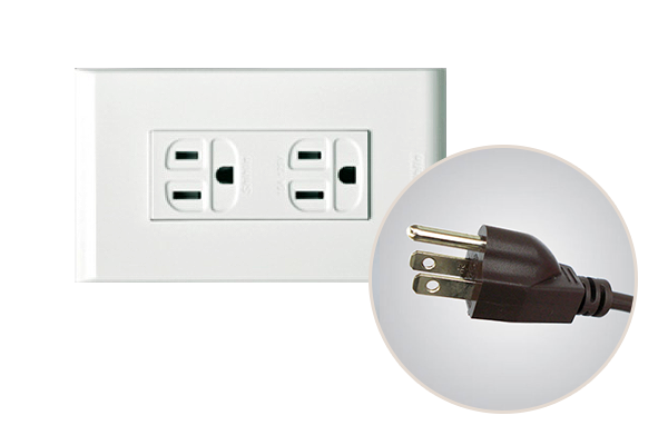 Three-hole socket