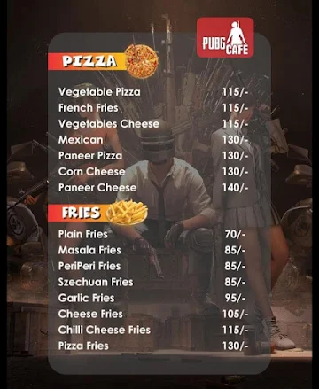 Cafe Pubg menu 