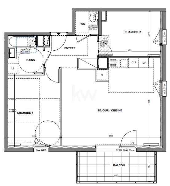 Vente appartement 3 pièces 64.89 m² à Strasbourg (67000), 240 000 €