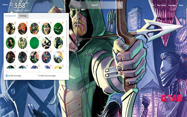Green Arrow Wallpapers Theme New Tab