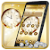 Gold Clock diamant icon