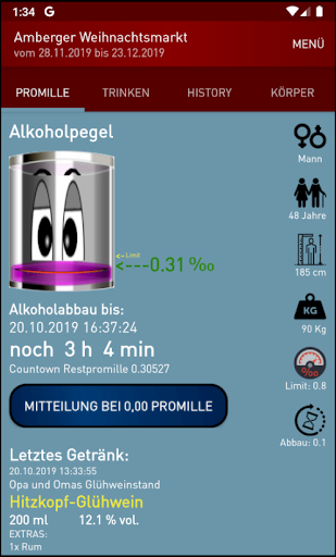 Promillerechner Demo Promille Rechner Download 2020 01 08