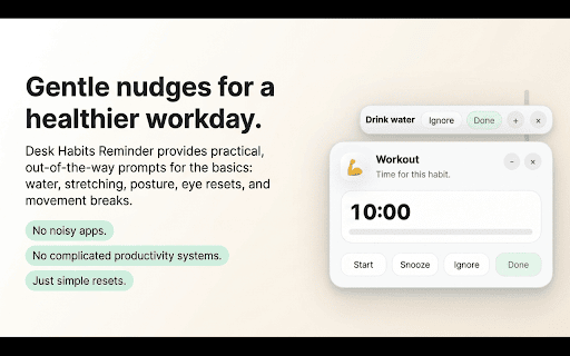 Desk Habits Reminder screenshot 1