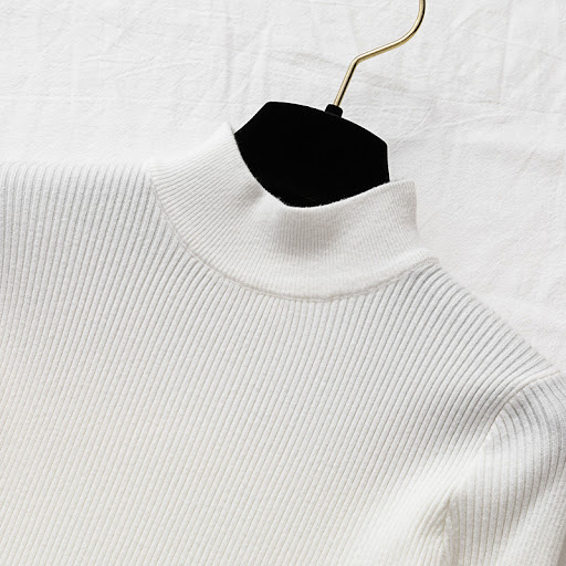 Title 18, Slim Fit Half-high Collar Long Sleeves Bottomin...