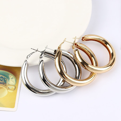 Title 1, Womens Minimalist Casual Large Circle Earrings...