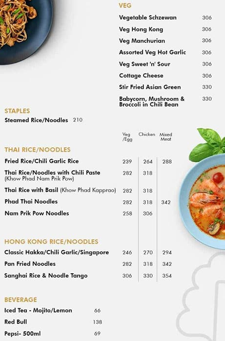 Hong Kong Express menu 