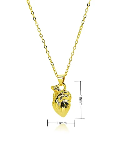 Collier Pendentif Coeur Dent 3D Sim - 2