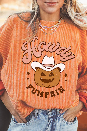 Title 6, Womens Halloween Pumpkin Head Sweater Loose Ro...