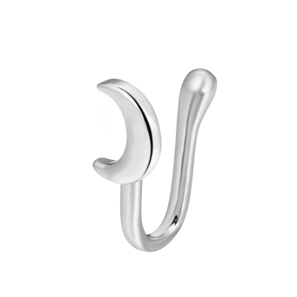Clip de nez en forme de U étoile en zircon incrusté de cuivre. Exprimez votre amour et ajoutez une touche d'éclat à votre style.