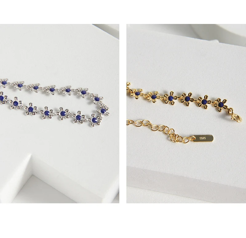 Title 3, Bracciale S925 in argento sterling dorato con p...