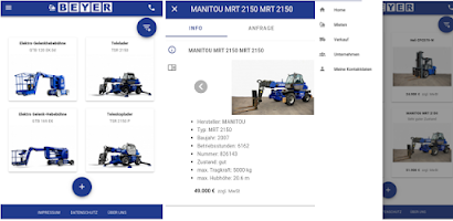 BEYER-Mietservice Screenshot
