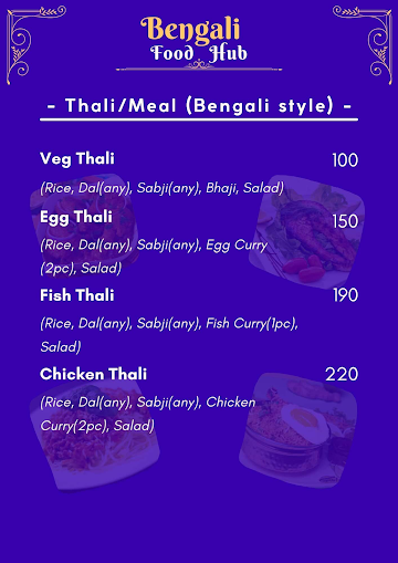 Bengali Food Hub menu 