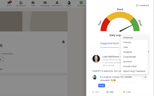 Autopilot for LinkedIn