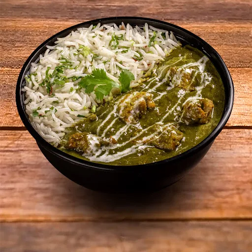 Palak Chicken Rice Bowl