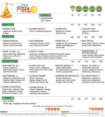 La Pino'z Pizza menu 